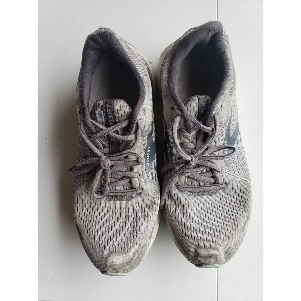 Brooks Adrenaline GTS 21 Shoes Size 11 Womens Gray Running Marathon 1203291B061